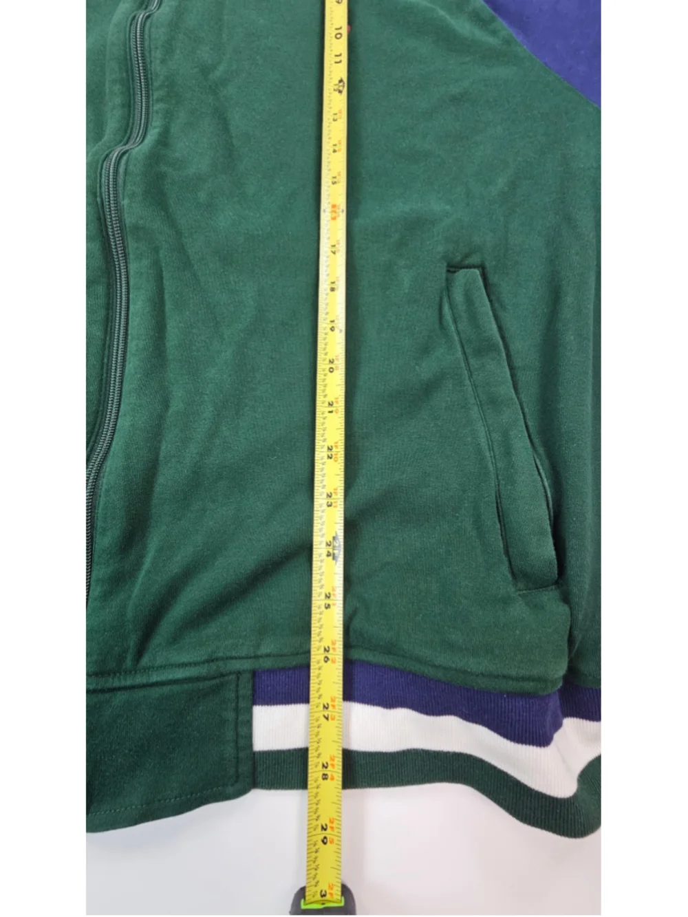 Polo Ralph Lauren Full Zip Varsity Jacket Men's 2XB Green Purple Cotton Pony